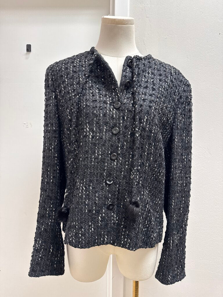 Escada Black and White Tweed Lady Jacket