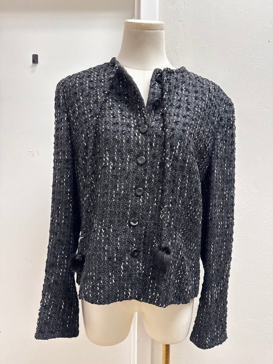 Escada Black and White Tweed Lady Jacket