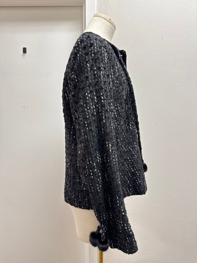 Escada Black and White Tweed Lady Jacket