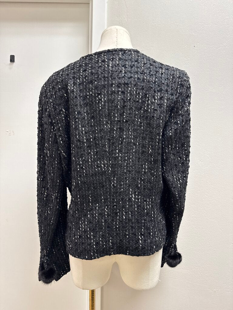 Escada Black and White Tweed Lady Jacket
