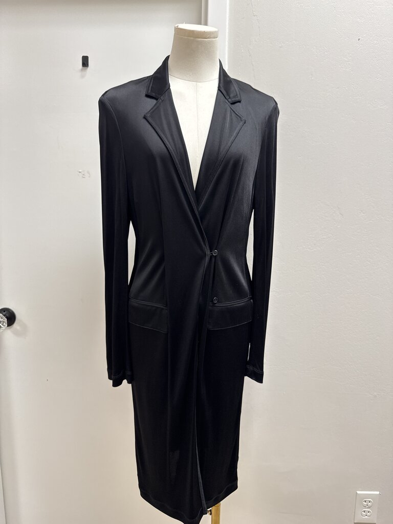 Helmut Lang Black Jersey Shirt Dress