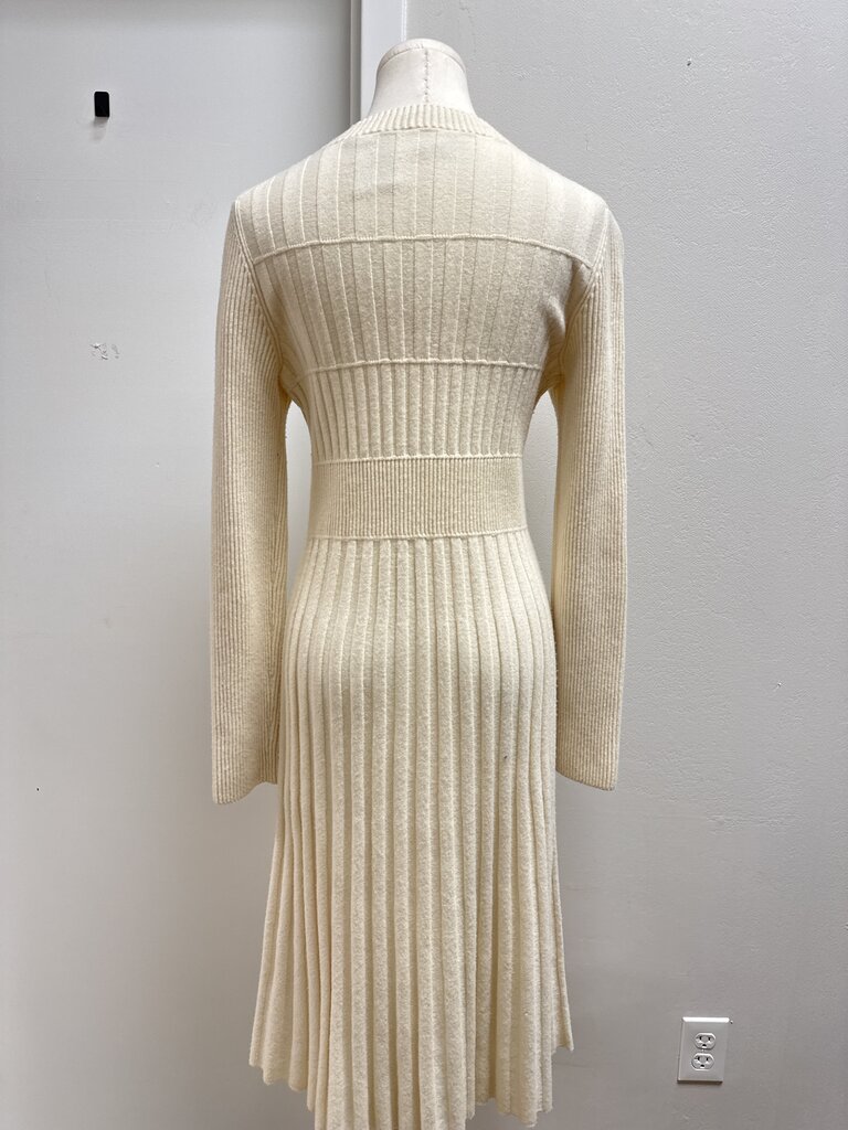 Chanel Ivory Knit Pleated Dress '18