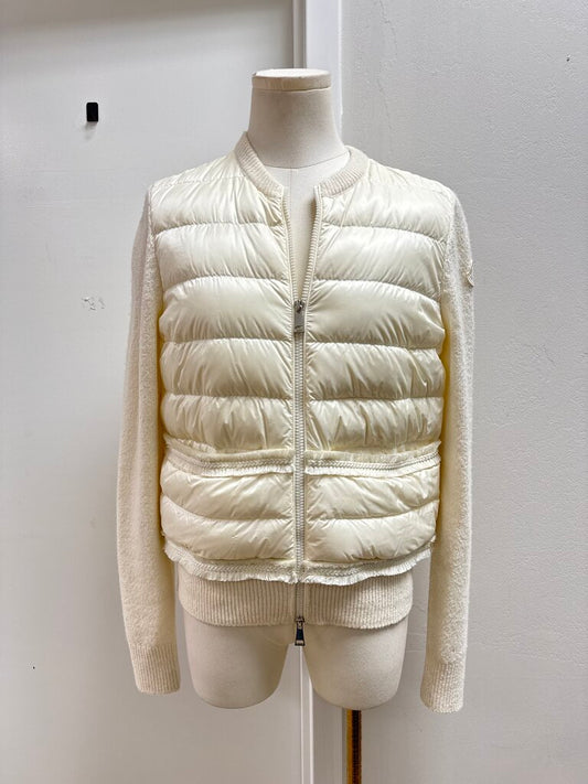 Moncler Off White Puffer Cardigan