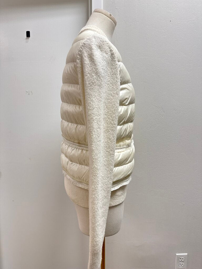 Moncler Off White Puffer Cardigan