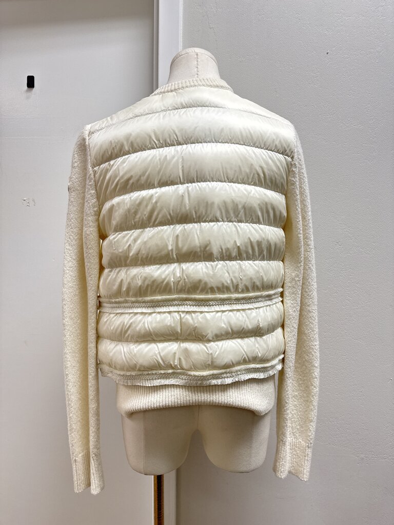 Moncler Off White Puffer Cardigan