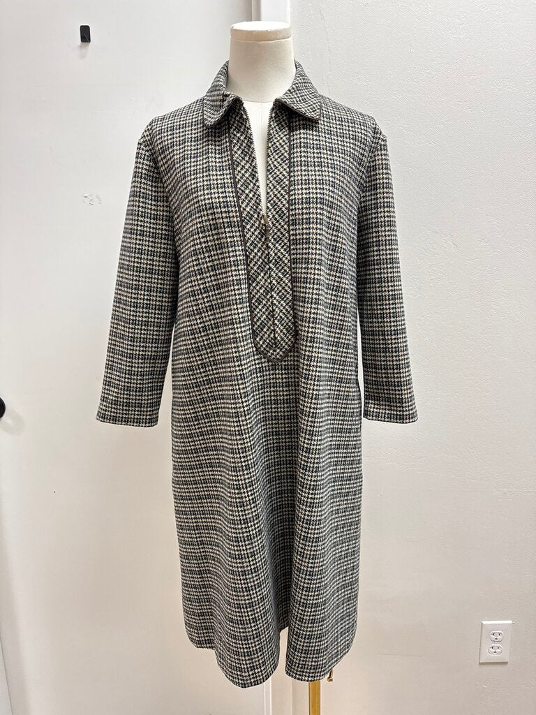 J McLaughlin Brown Houndstooth Sweater Dress