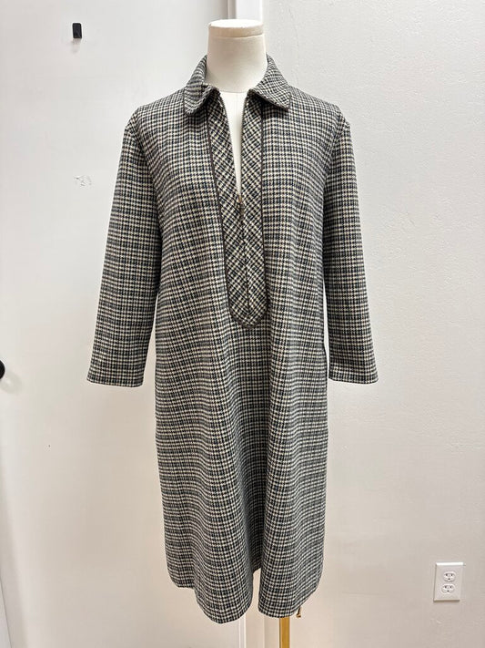 J McLaughlin Brown Houndstooth Sweater Dress