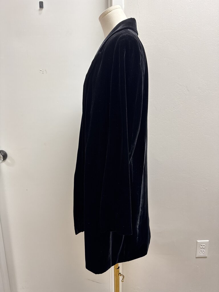 Lafayette 148 Black Velvet Open Jacket