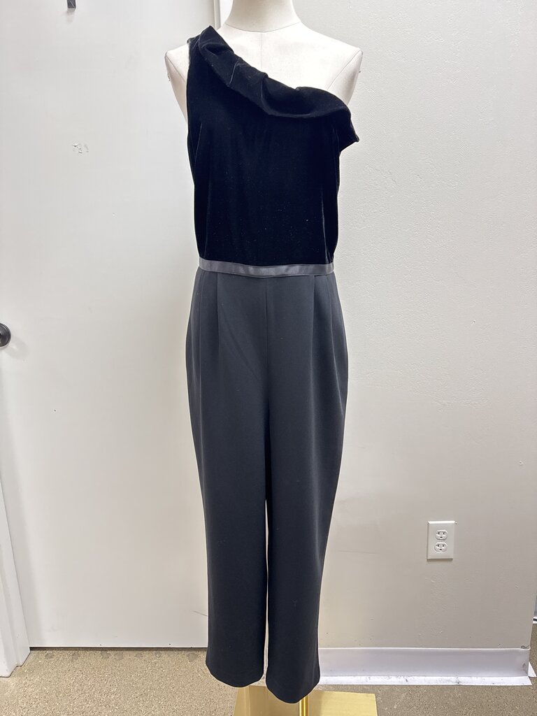 Shoshanna Black Velvet Jumpsuit