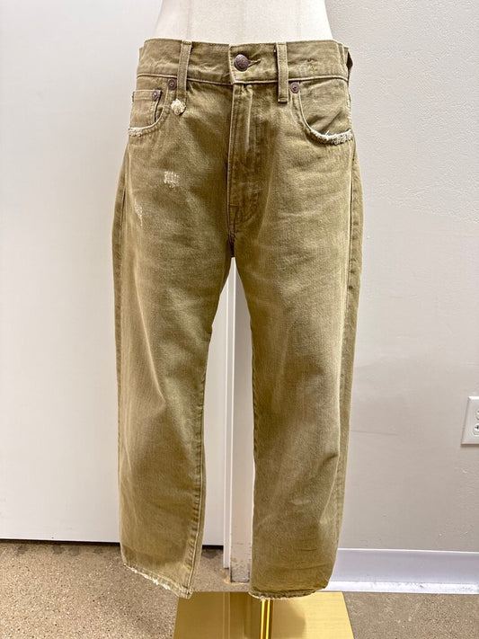 R13 Tan Straight Leg Jean