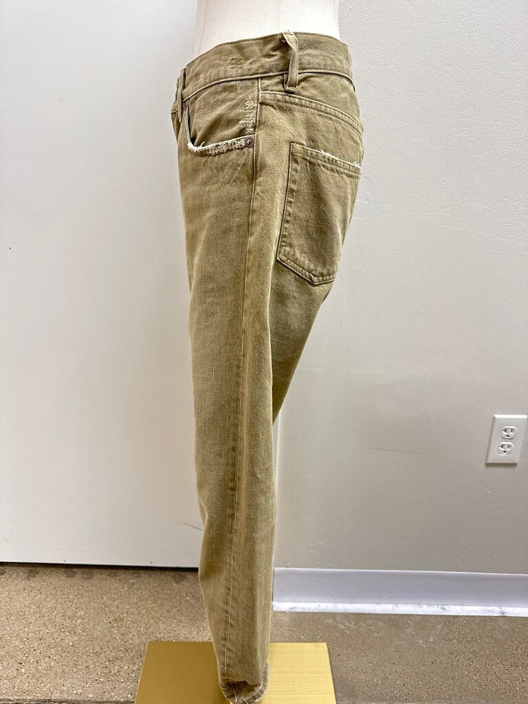 R13 Tan Straight Leg Jean