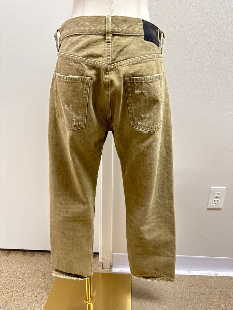 R13 Tan Straight Leg Jean