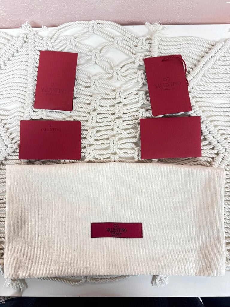 Valentino Grey Rockstud Wristlet w/Dustbag