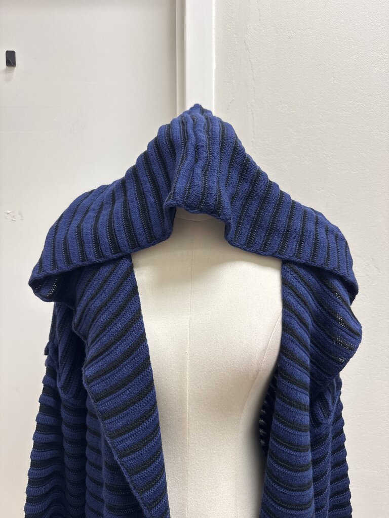 Oazi N Ku Blue and Black Long Cardigan NWT