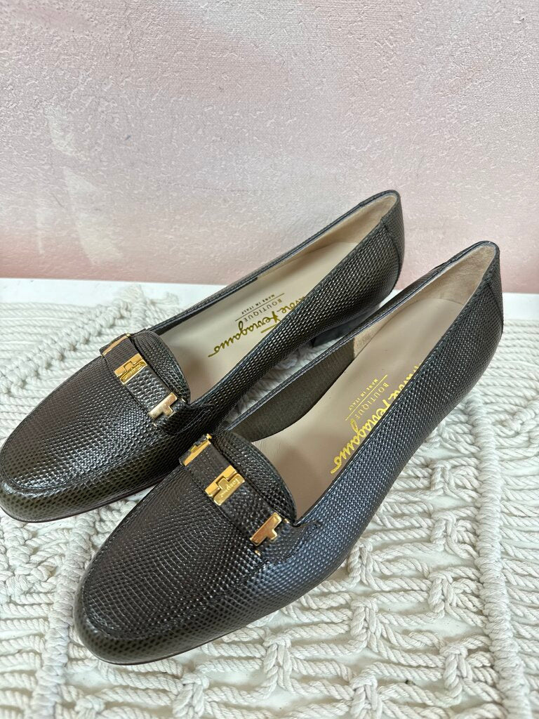 Ferragamo Moss Buckle Loafer NWT