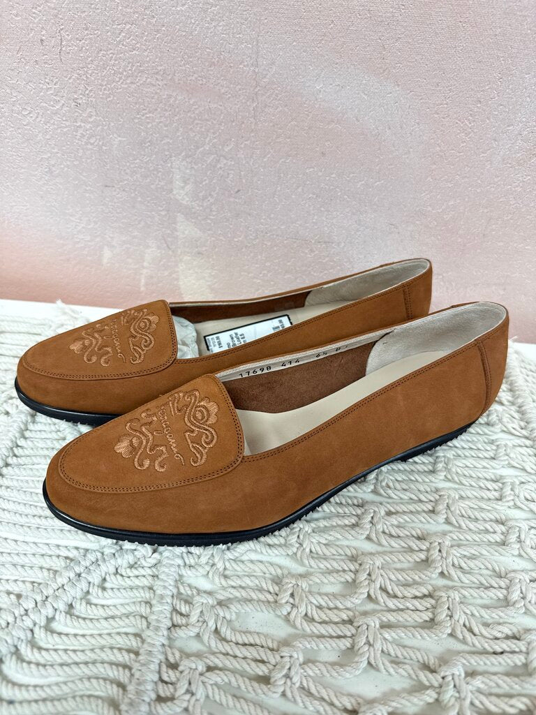 Ferragamo Brown Suede Logo Loafer NWT