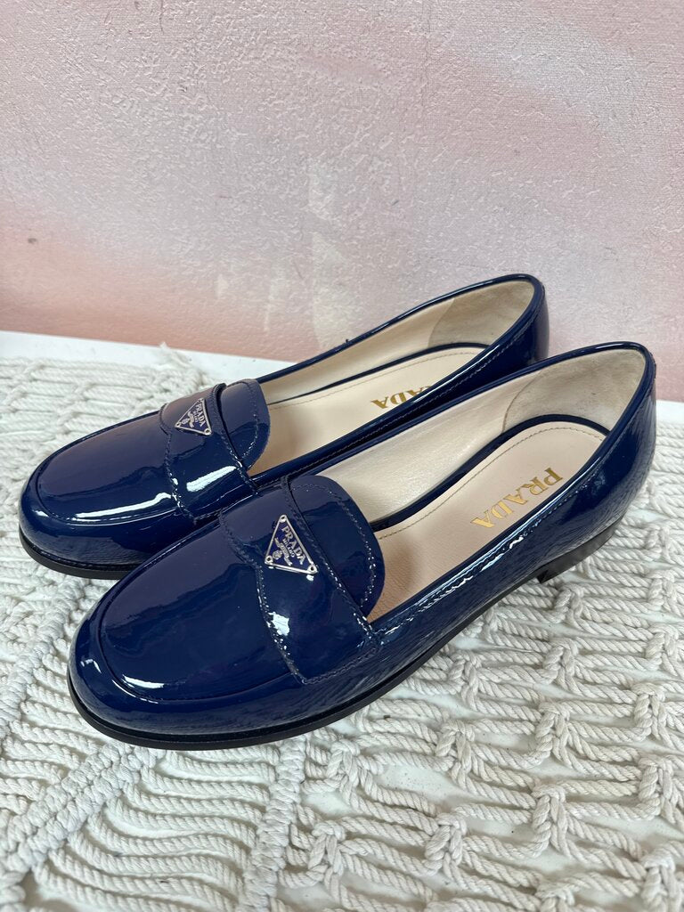 Prada Blue Patent Loafer NWT