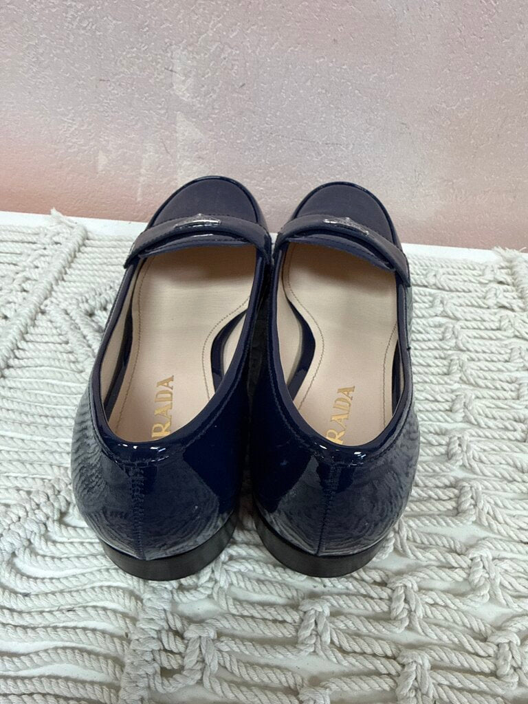Prada Blue Patent Loafer NWT