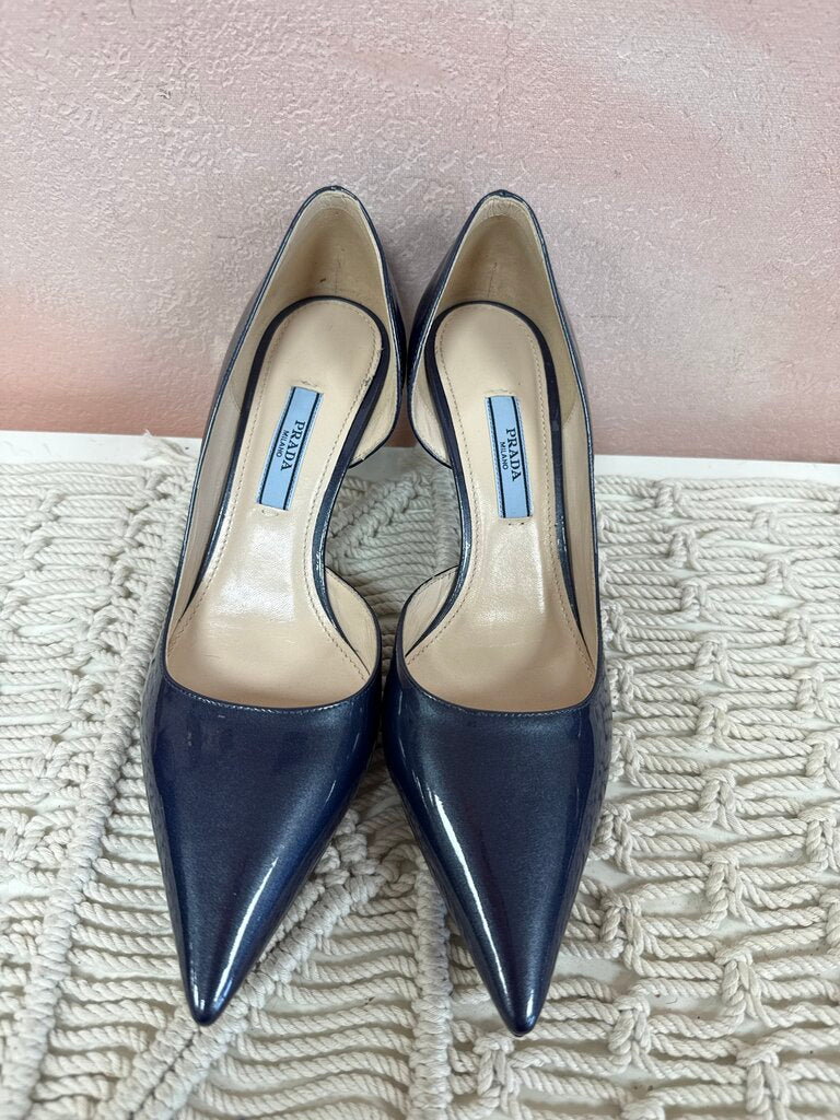 Prada Blue Patent Pump NWT
