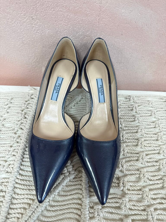 Prada Blue Patent Pump NWT