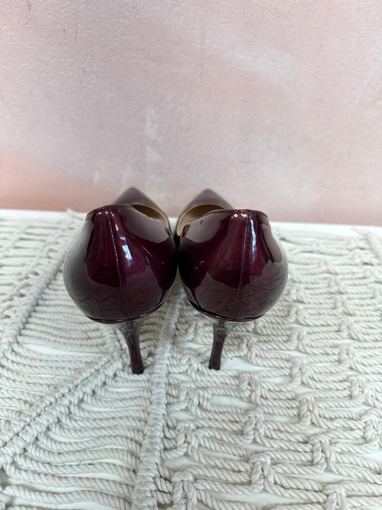 Manolo Blahnik Maroon Patent Pump