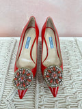 Prada Red Patent and Crystal Pump NWT
