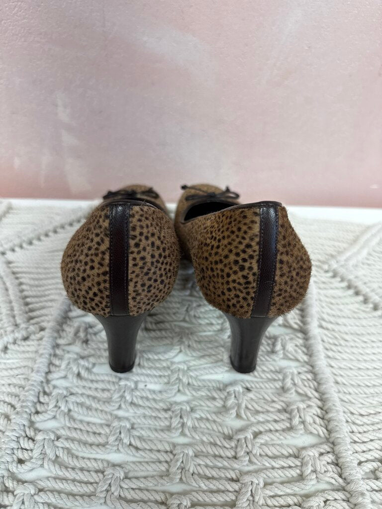 Ferragamo Animal Print Calf Hair Pump NWT