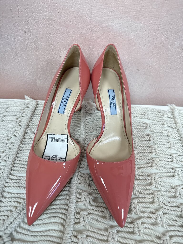 Prada Coral Patent Pump
