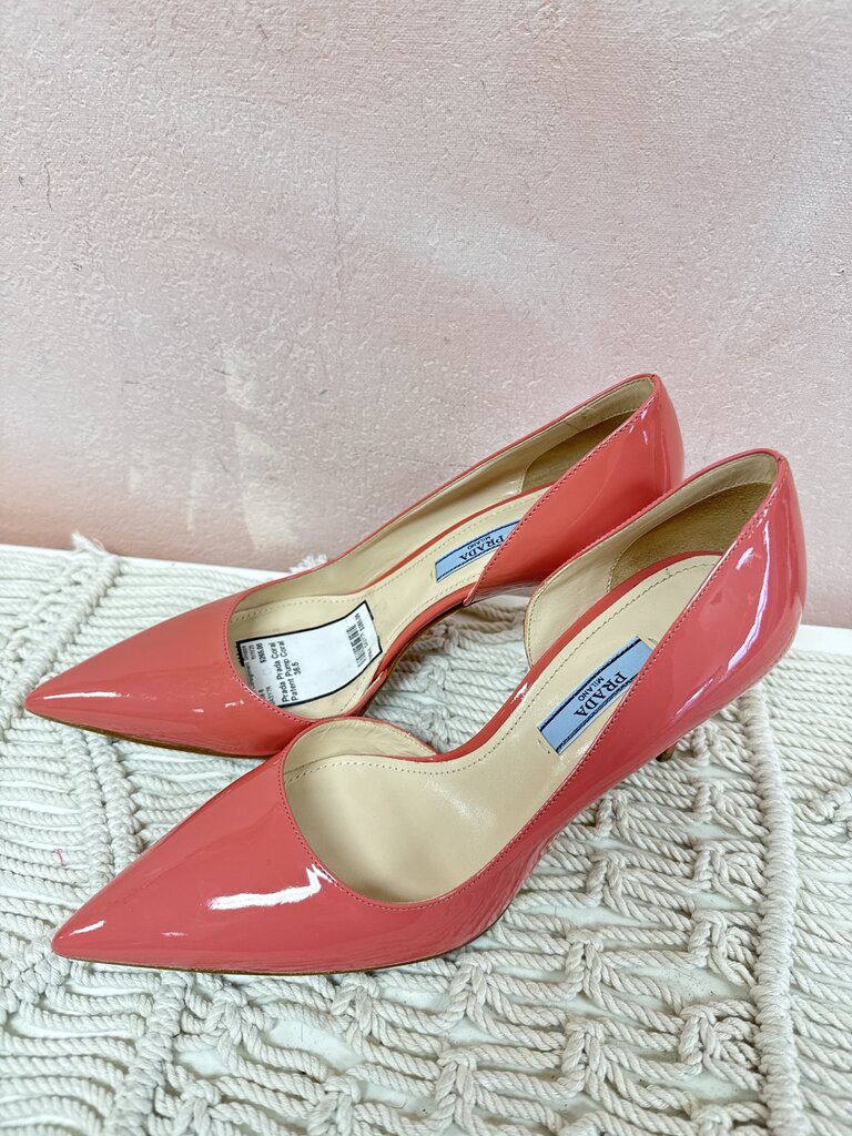 Prada Coral Patent Pump