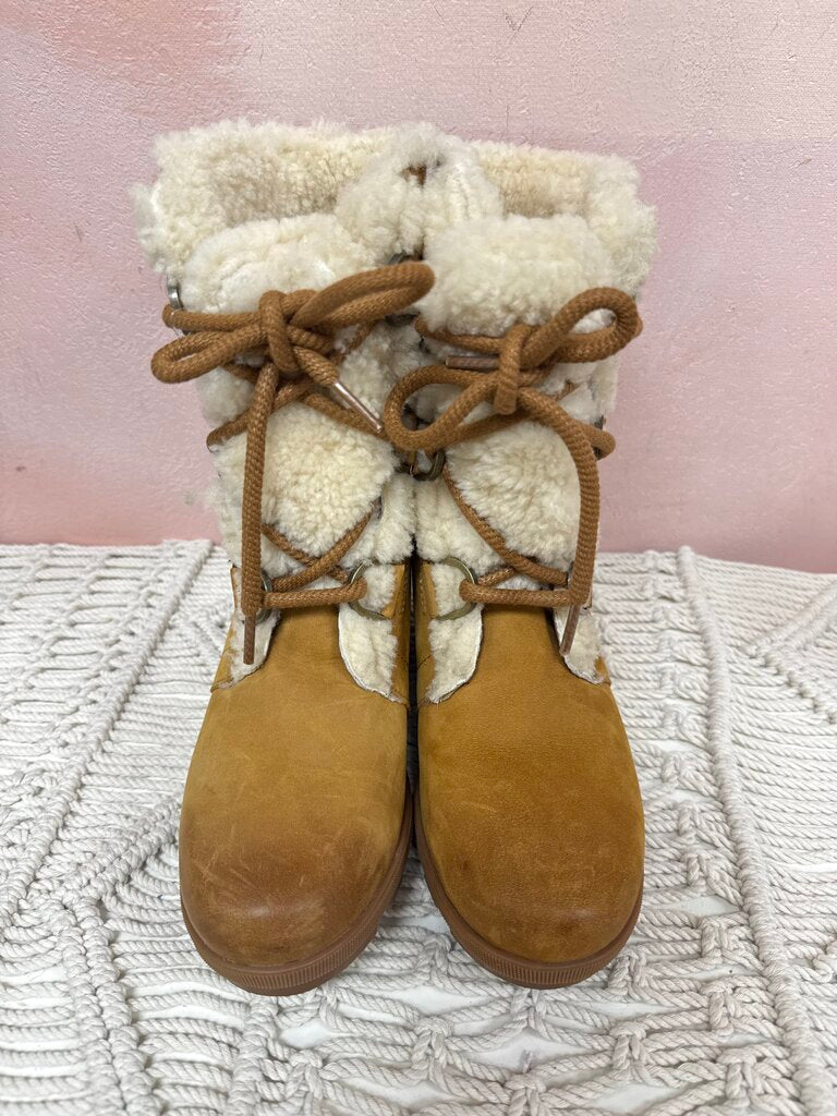 Sorel Tan Platform Wedge Boot