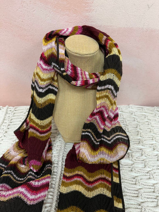 Missoni Maroon Chevron Scarf NWT
