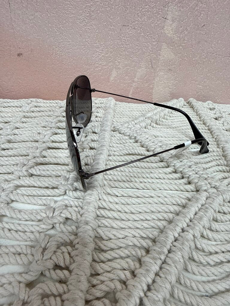 Ray Ban Pewter Frame Aviator Sunglasses w/Case