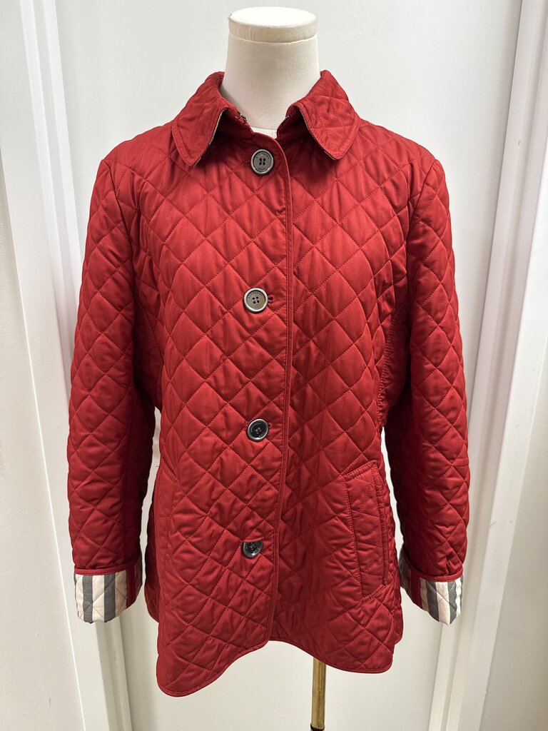 Burberry Red Quilted Barn Jacket