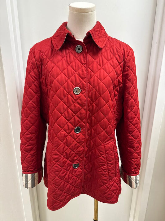 Burberry Red Quilted Barn Jacket