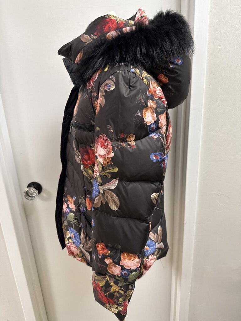 AFG Black Floral Down Parka