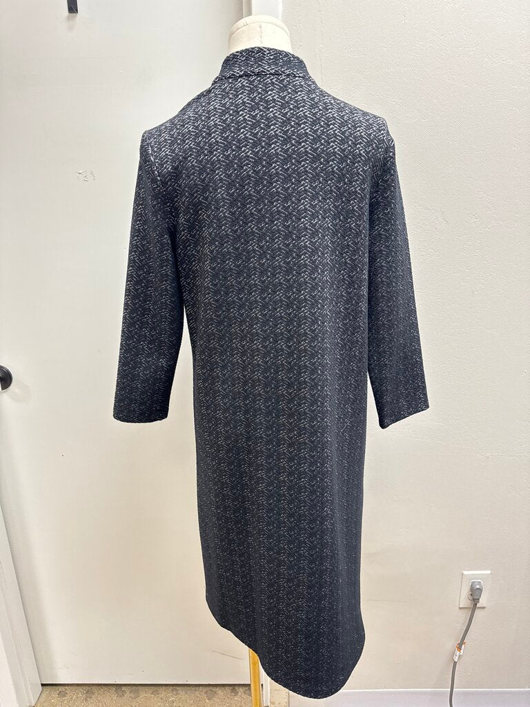 J McLaughlin Black and White Knit Mock Neck Dress