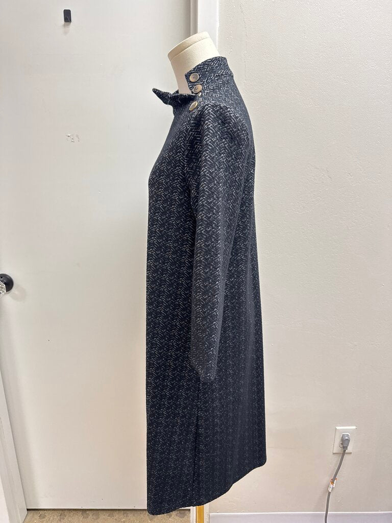 J McLaughlin Black and White Knit Mock Neck Dress