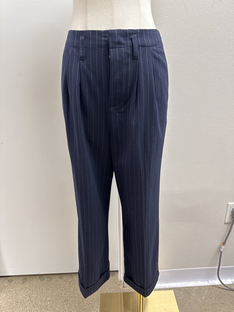 The Great Navy Pinstripe Trouser