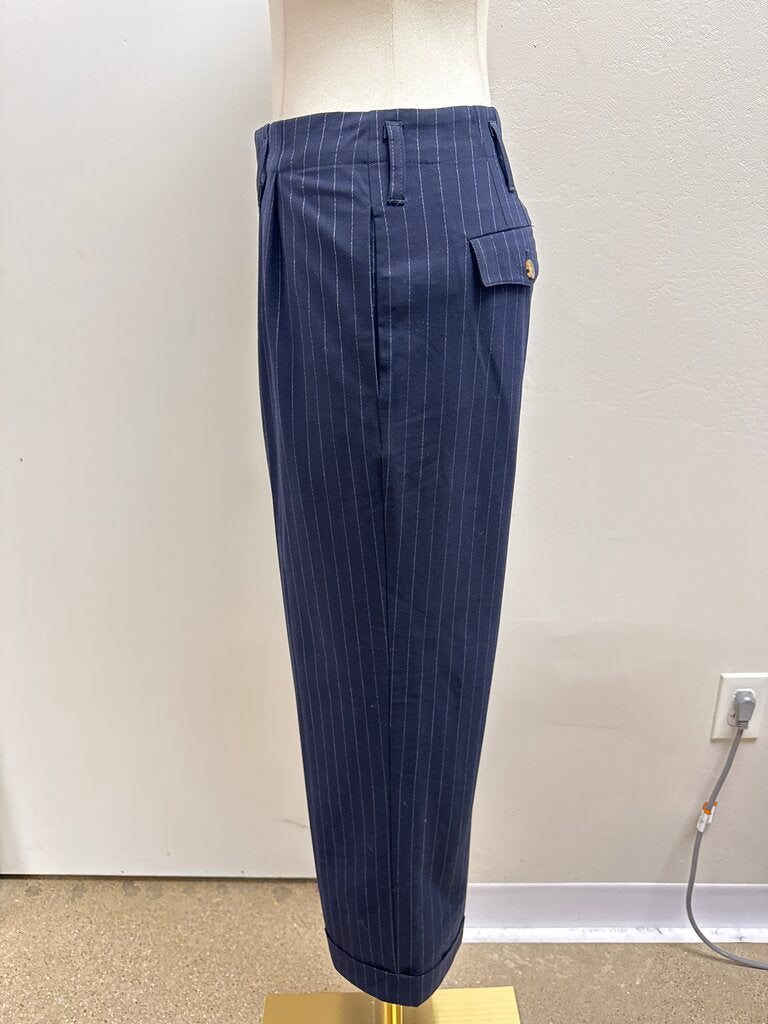 The Great Navy Pinstripe Trouser