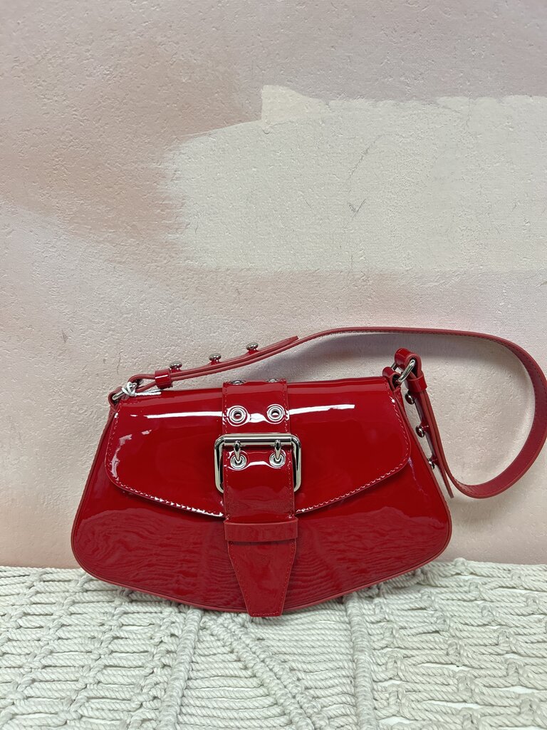 Reformation Red Patent Shoulder Bag w/Dustbag NWT