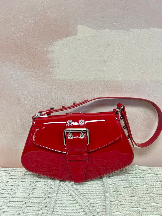 Reformation Red Patent Shoulder Bag w/Dustbag NWT