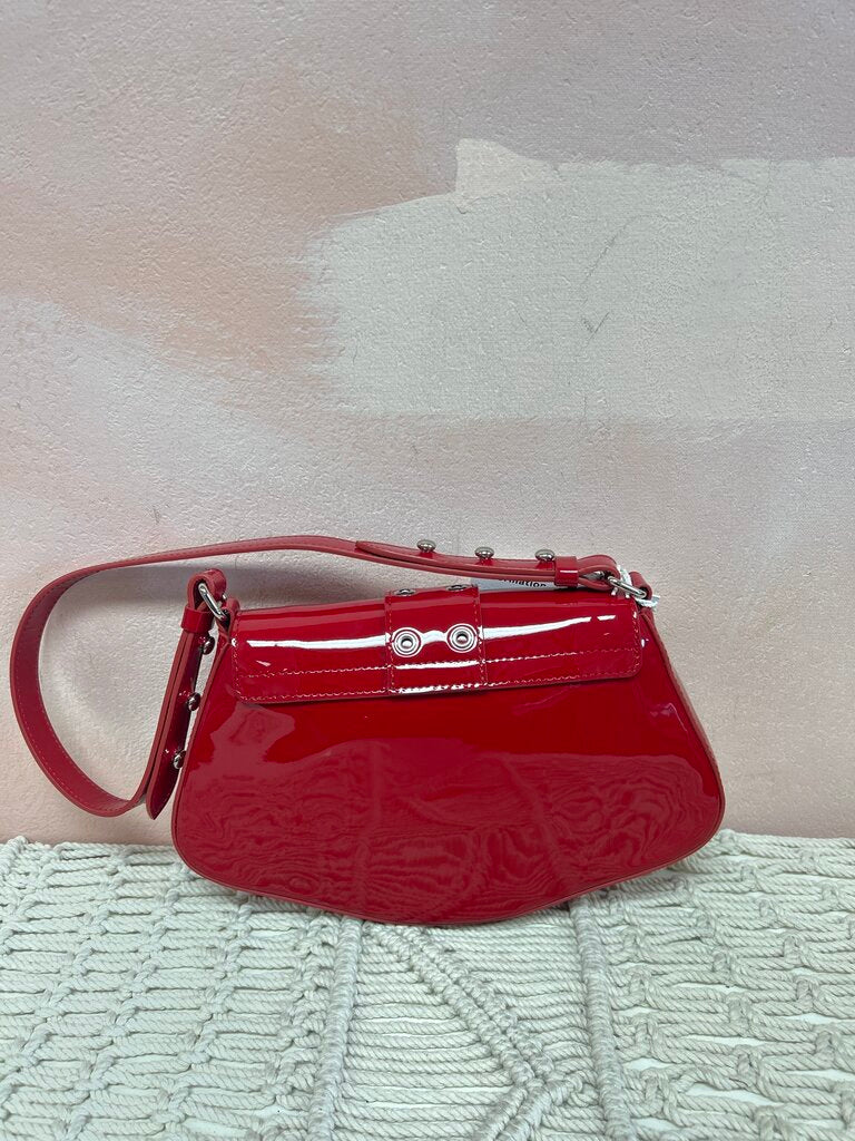 Reformation Red Patent Shoulder Bag w/Dustbag NWT