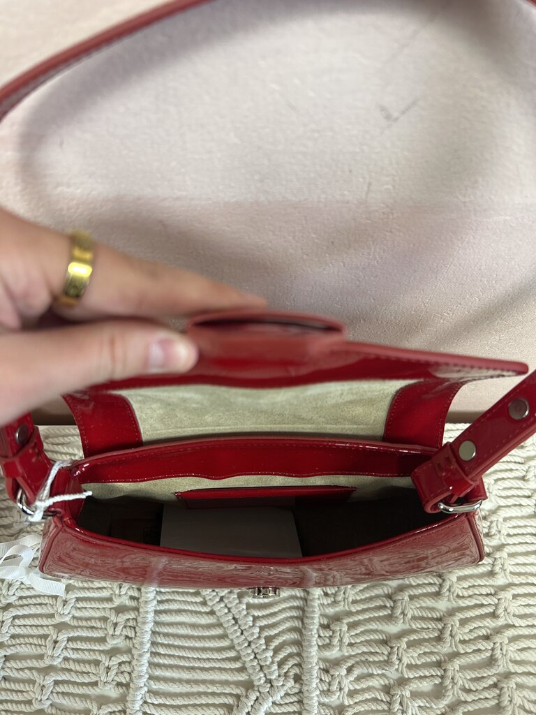 Reformation Red Patent Shoulder Bag w/Dustbag NWT