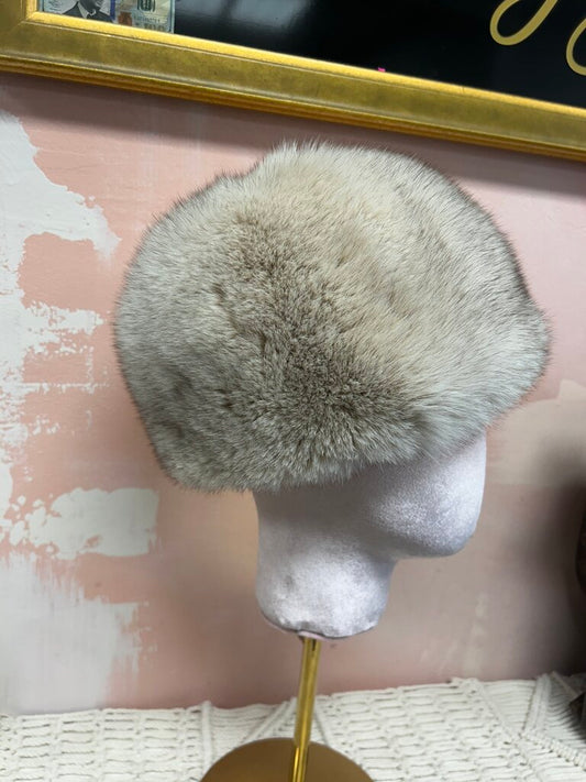 Saks Fifth Avenue Tan Fox Fur Hat