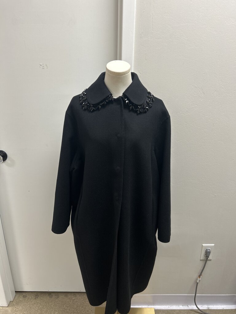 Prada Black Embellished Overcoat