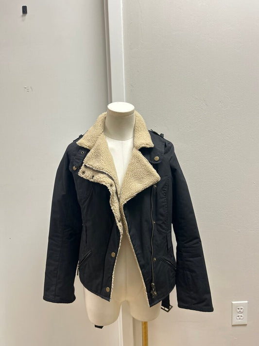 Barbour Black Waxed Biker Jacket