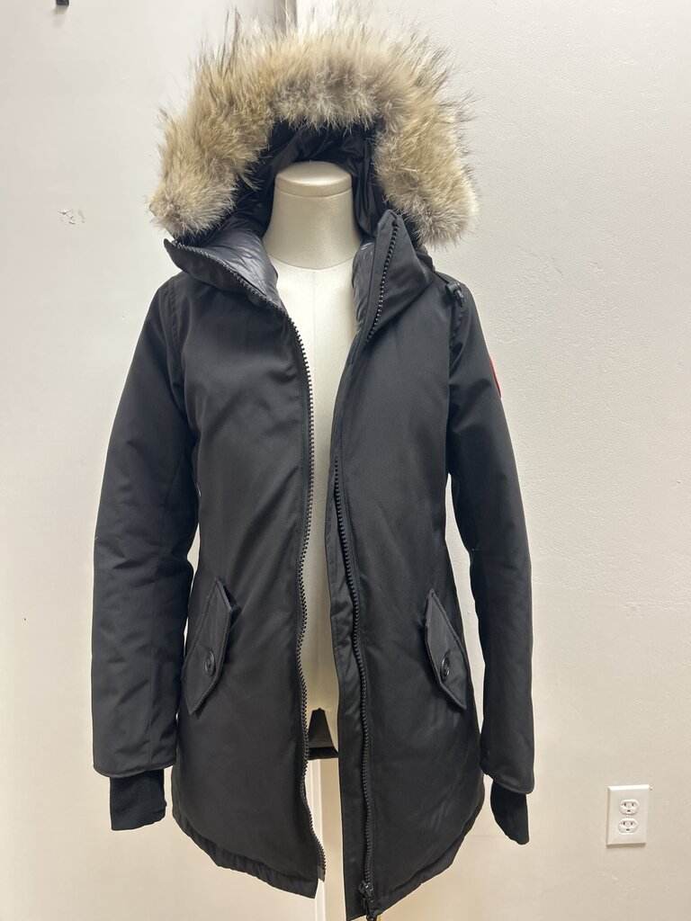 Canada Goose Black Fur Trimmed Parka