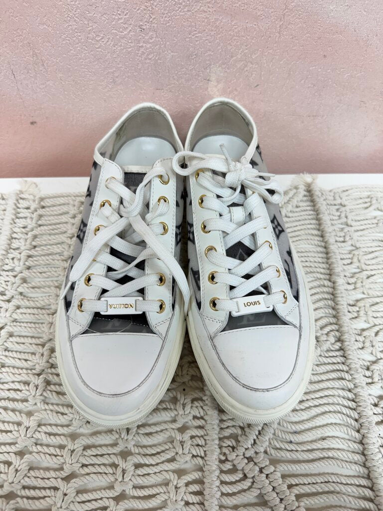 Louis Vuitton White Mesh Monogram Sneaker
