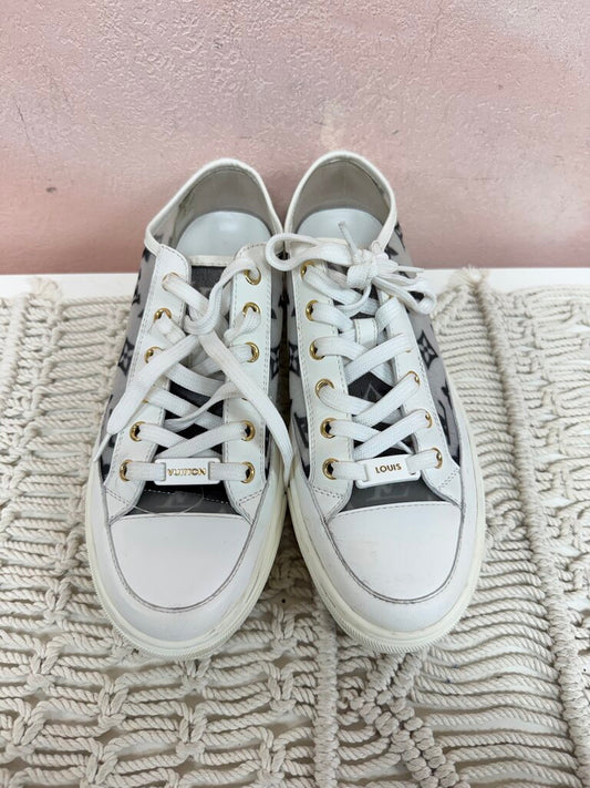 Louis Vuitton White Mesh Monogram Sneaker