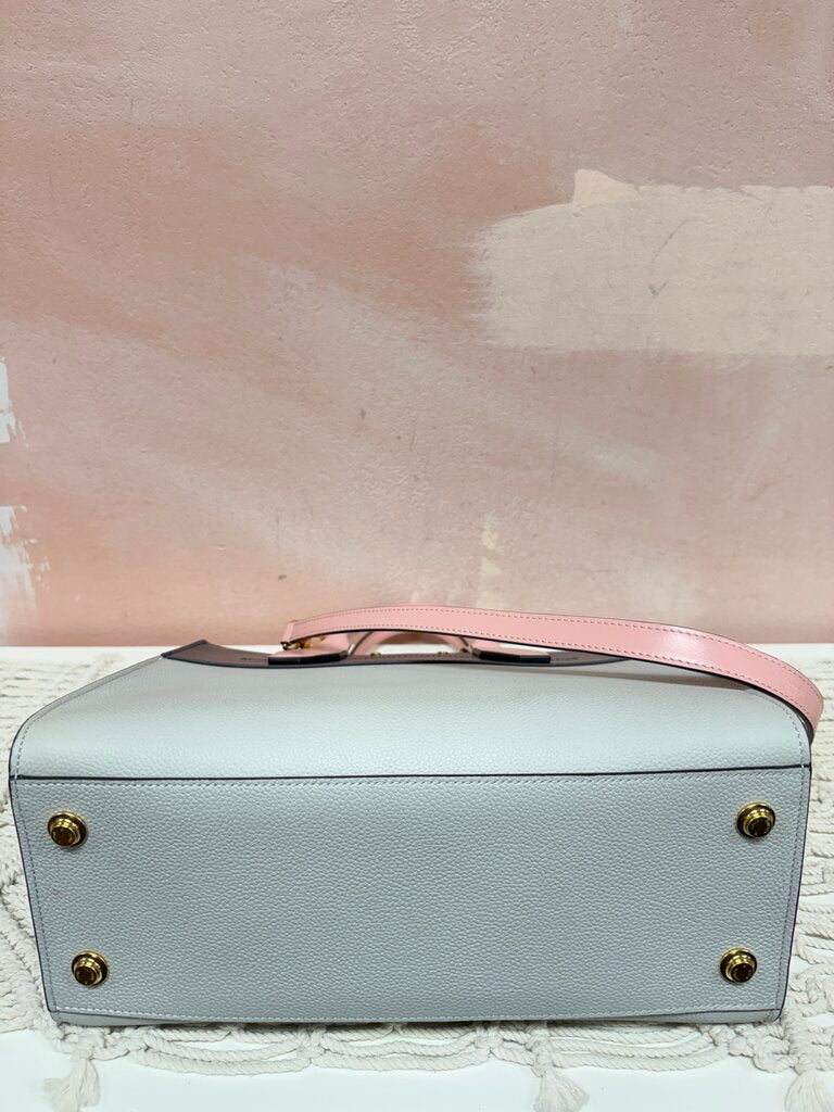 Louis Vuitton Stone and Pink Pebbled City Steamer MM Satchel '19 W/Dustbag